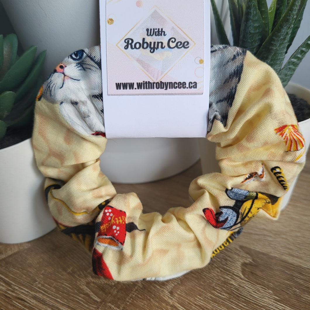 Yellow Cat Scrunchie (Large)