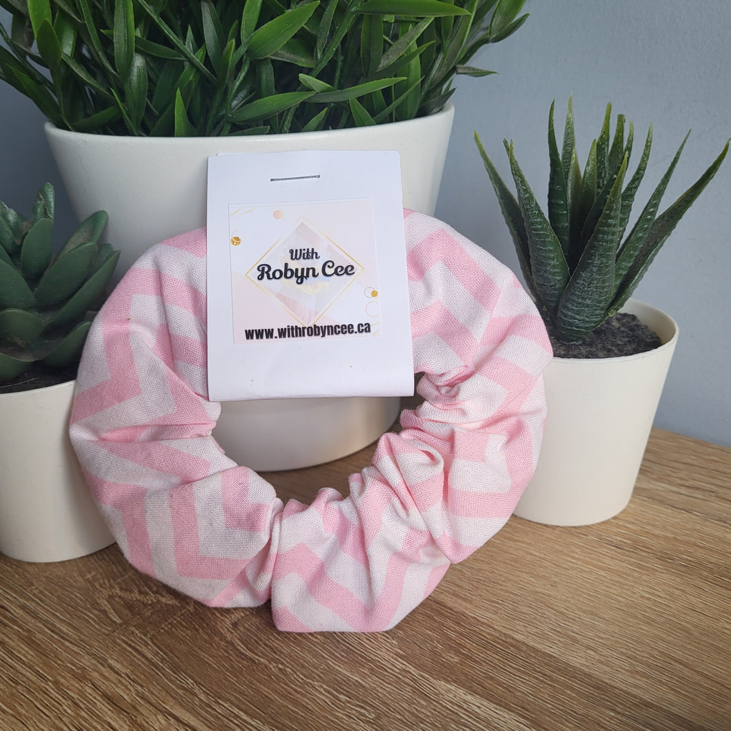 Pink Zog Zags Scrunchie (Large)