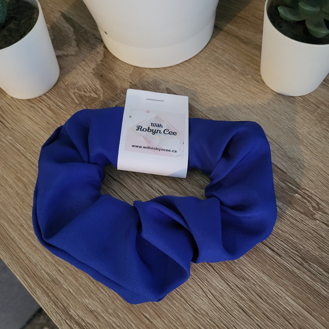 Blue Satin Scrunchie (XL)