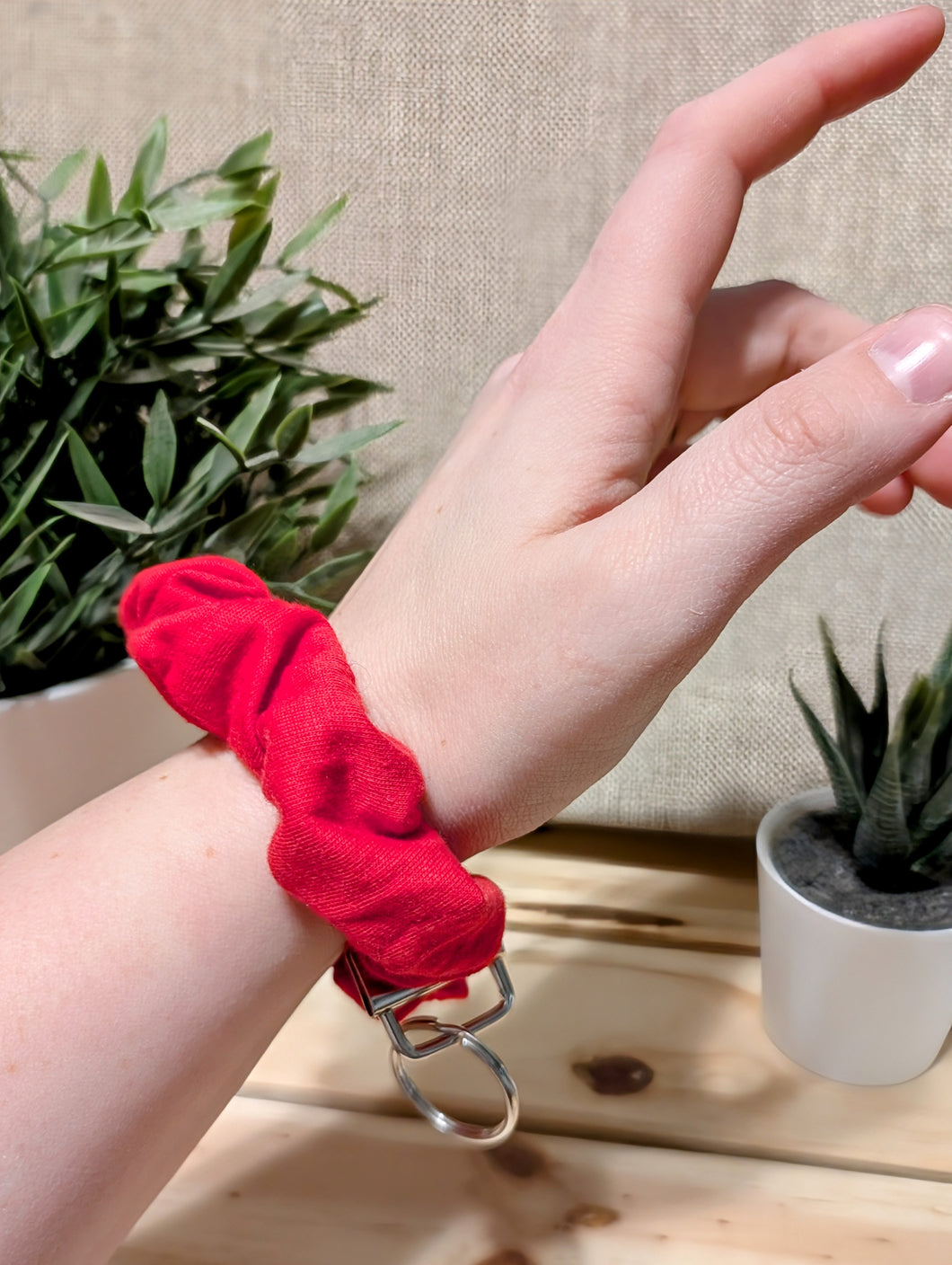 Red Key Chain Scrunchie