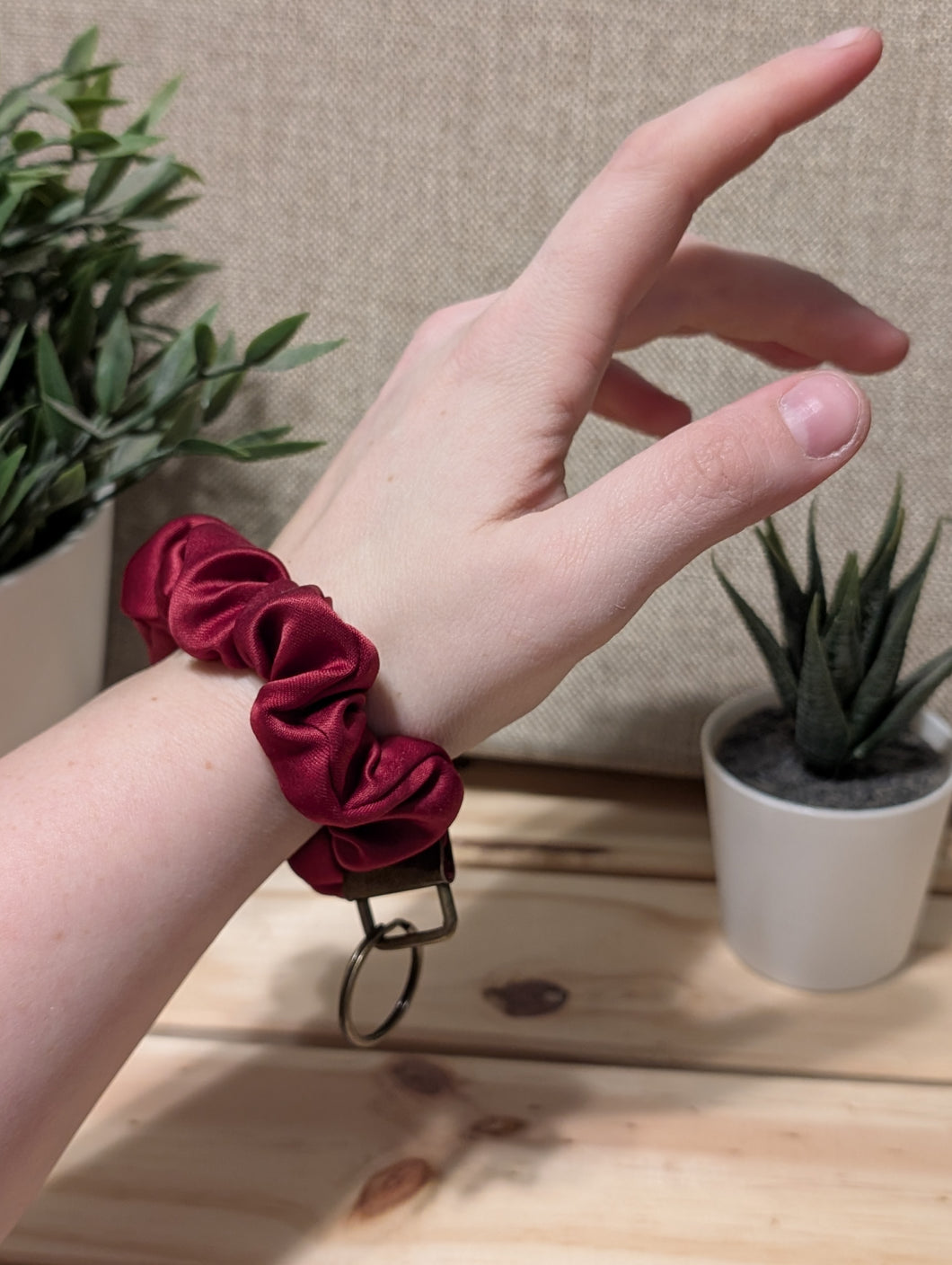 Apple Red Key Chain Scrunchie